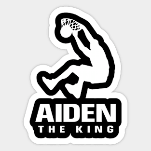 Aiden Custom Player Basketball Your Name The King Sticker